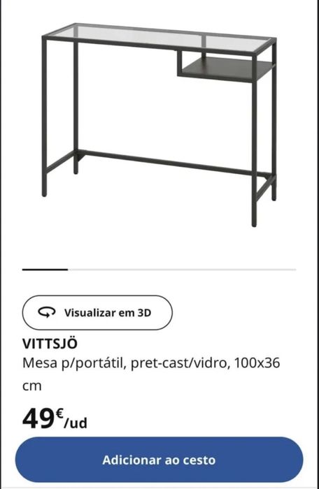 Vende-se mesa Vittsjo Ikea