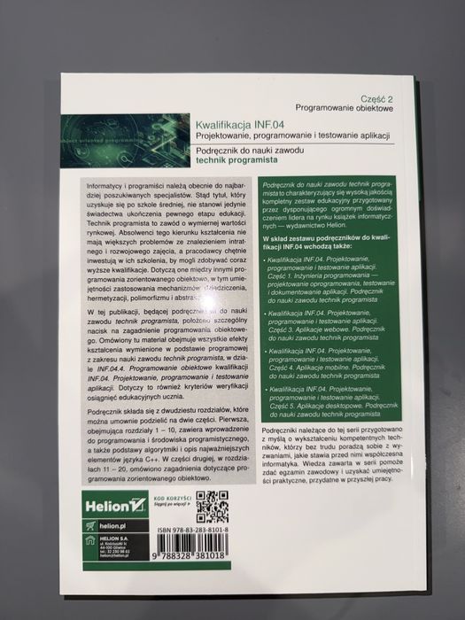 Kwalifikacja INF.04 – Podręcznik do nauki zawodu technik programista, Część 2