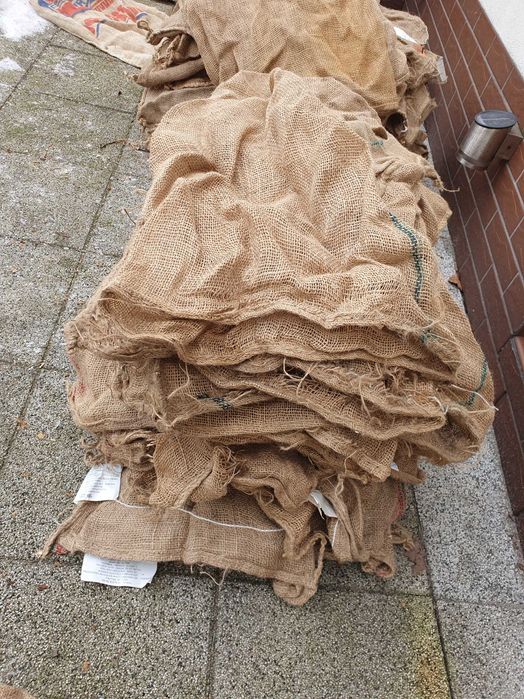 Worki parciane ,jutowe PRL