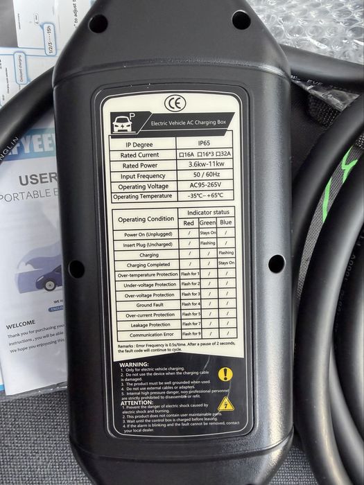 Зарядний пристрій Тесла nacs evcharger 32 ампер 7квт зарядка кабель перехідник