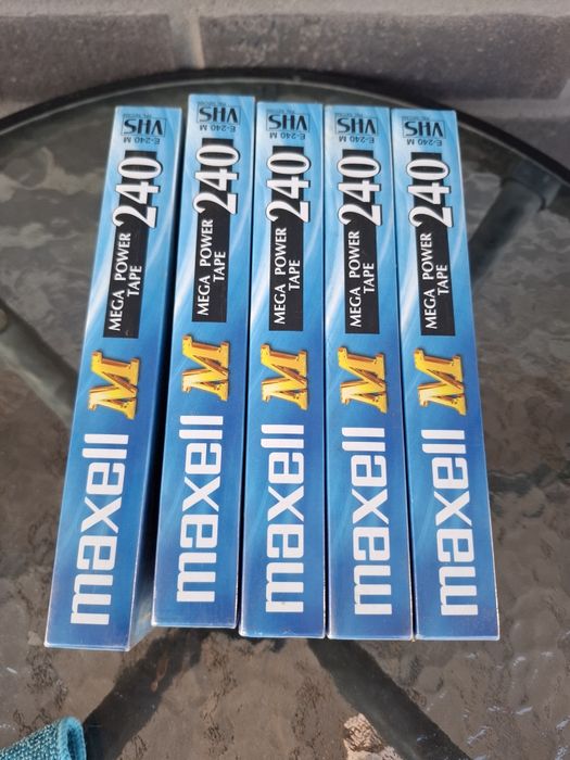 Kasety VHS Maxell 240min NOWE FOLIA