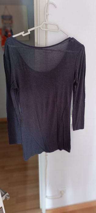 Camisola/Túnica azul escura tamanho S em algodão