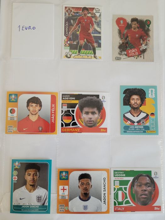 Panini Topps - Cromos Futebol Rookies / Craques / Estrelas (SELECÇÕES)