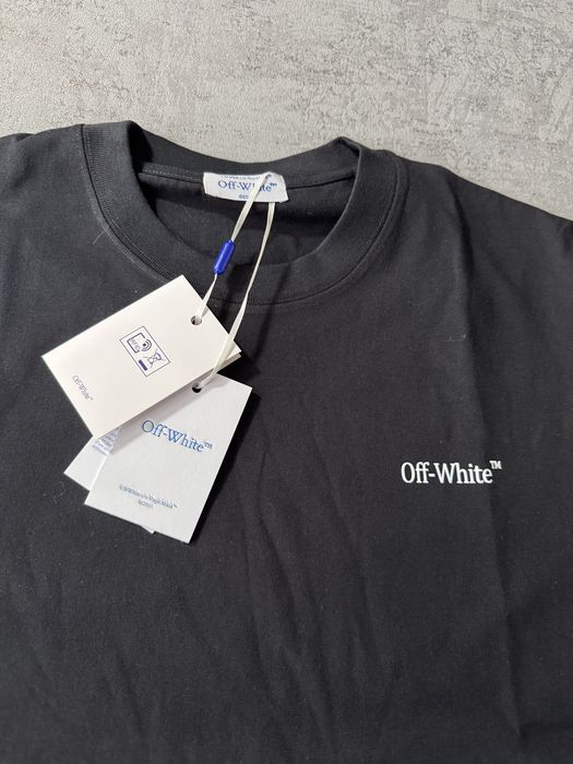 Футболка OFF White офф вайт біла/чорна белая черная офф вайт