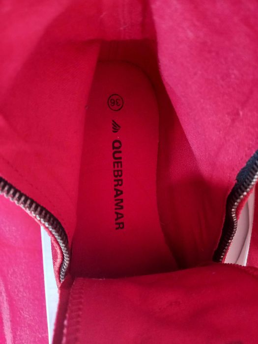 Sapatilhas de camurça,  vermelhas - 36 - Quebramar.