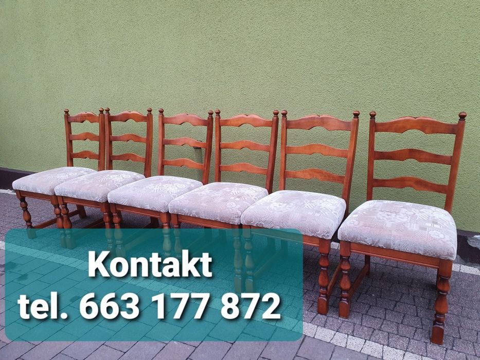 Drewniane krzesła Komplet krzeseł 6szt.