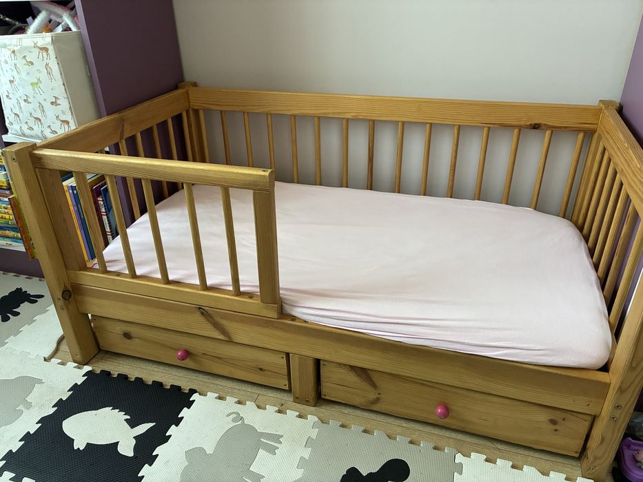Łózeczko dziecięce 120x60 z szufladkami