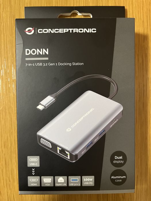 Conceptronic Dock Station 7 in 1 (SELADO)
