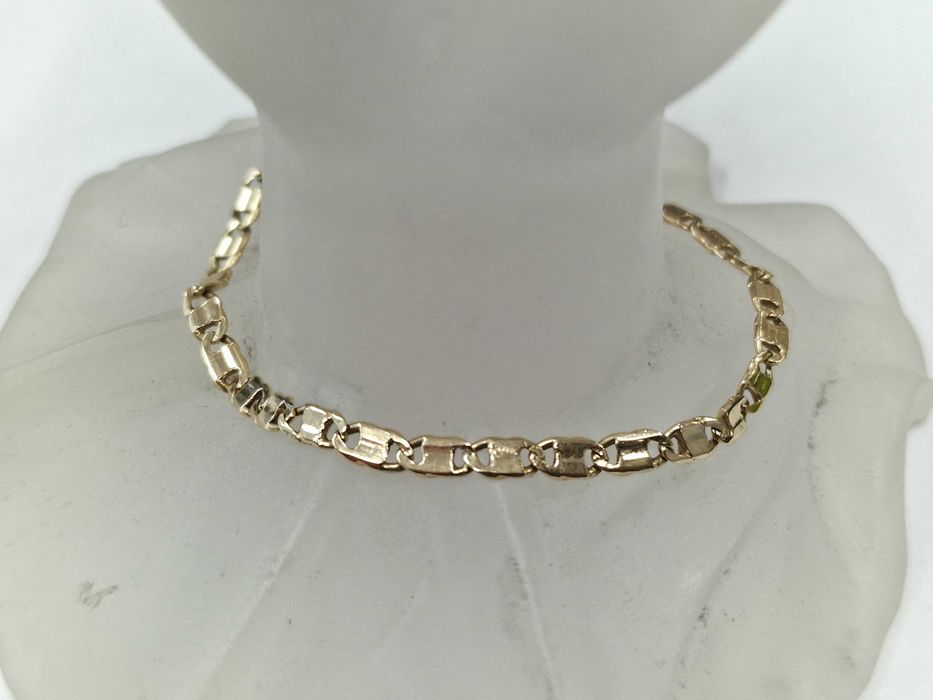 Złota bransoletka damska/ 585/ 6.11 gram/ 18.5 cm/ pełna