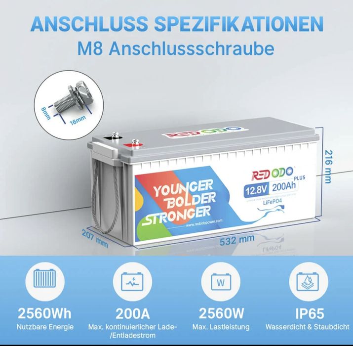 Redodo 12V  200 Ah BMS 200A в наличии Днепр