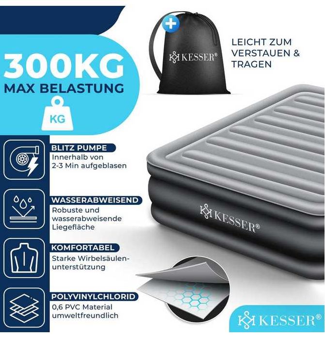 Materac dmuchany podwójny samopompujący