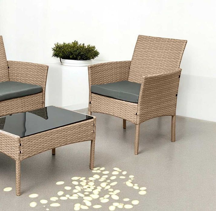 ZESTAW MEBLI OGRODOWYCH / 3 KOLORY /Technorattan/ 4 osobowy / 4 kolory