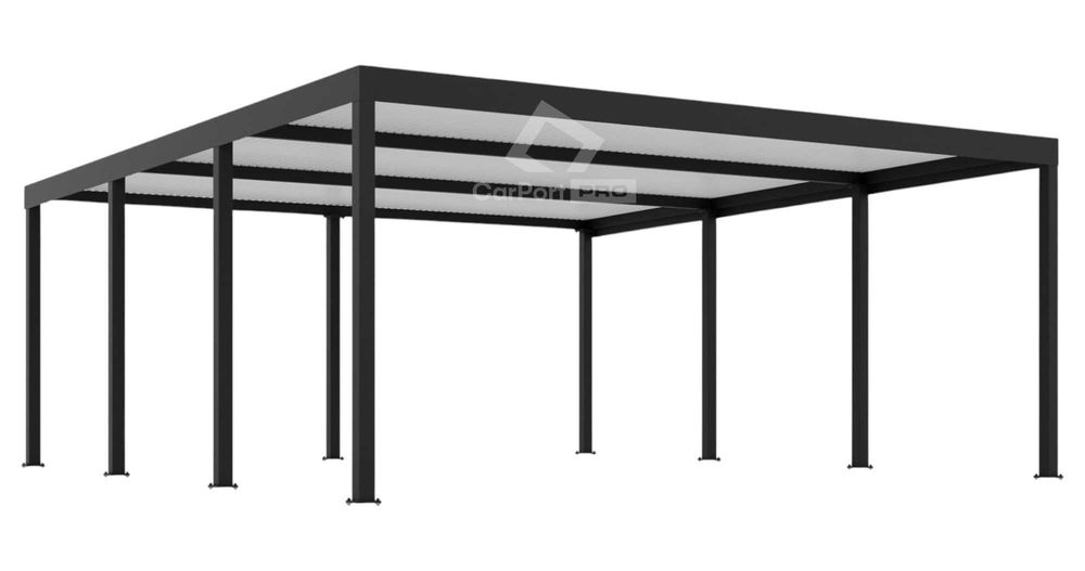 CarPort PREMIUM - wiata samochodowa 6x5,5 - antracyt  CP109