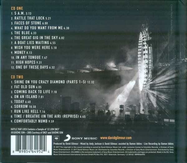 Диск аудио CD  David Gilmour