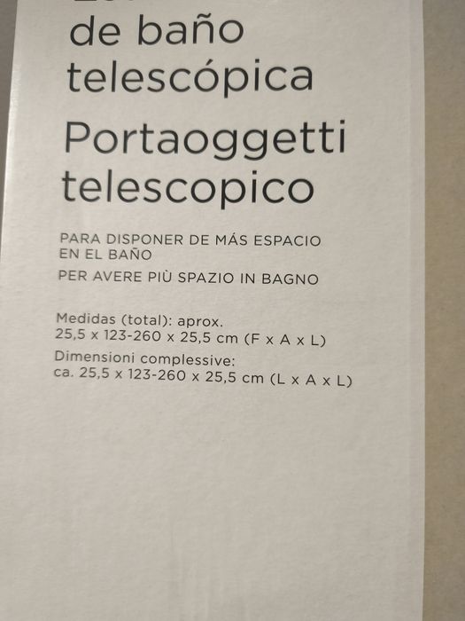 Estante de duche com prateleiras novo