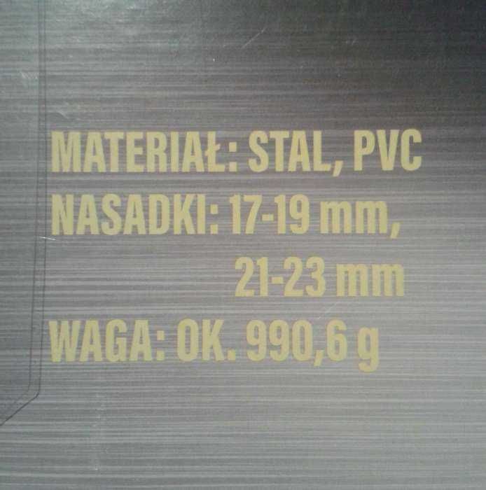 Teleskopowy KLUCZ DO KÓŁ typu L 33-48 cm dwie nasadki 17-19, 21-23 mm
