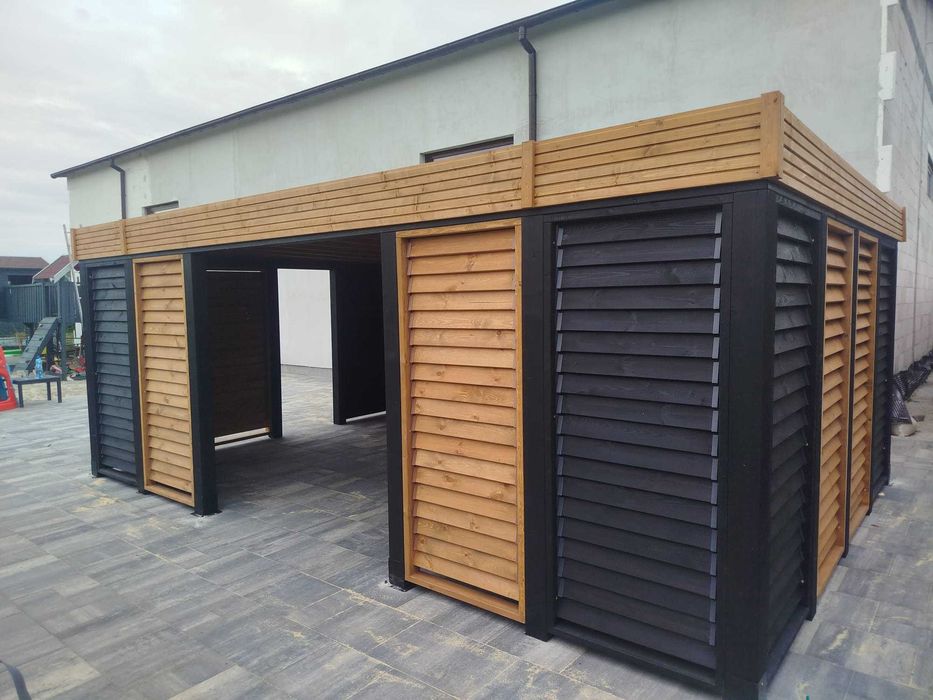 Nowoczesna Altana "Wrona" 3x4m*Ruchome żaluzje/ruchome drzwi do altany
