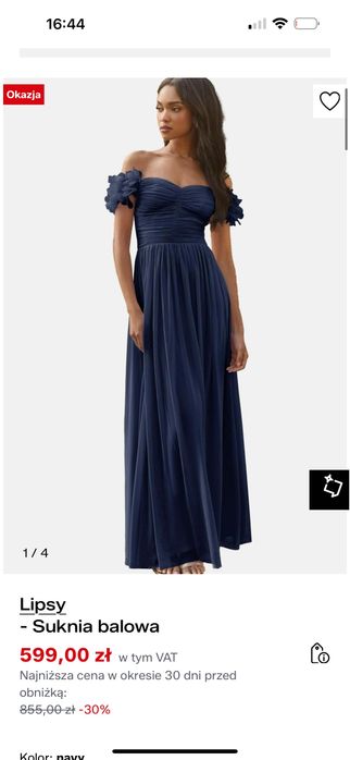 Sukienka maxi granatowa