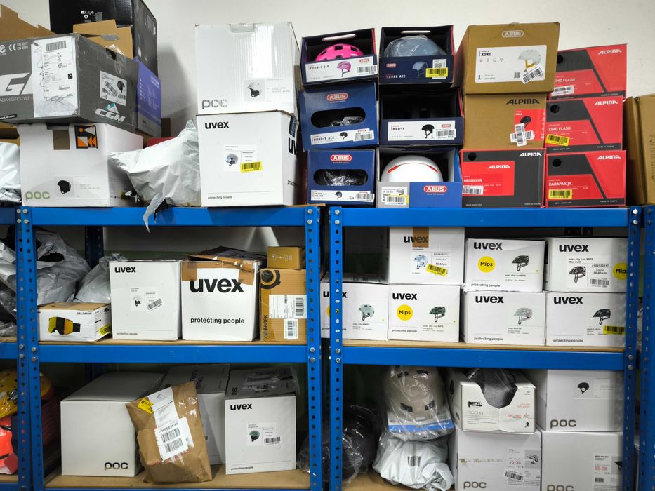 Palety oryginalnych kasków rower śnieg POC Abus Uvex Met CGM Fisher