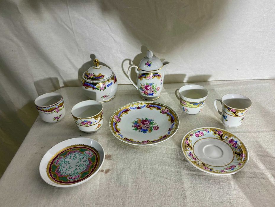 Serviço Luxo Porcelana Limoges / Depos – Lote Completo (4 Kits)