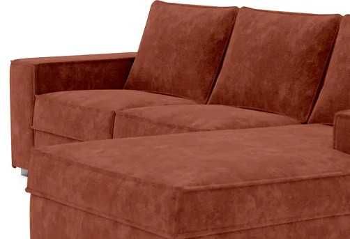Sofá chaise longue com cama Azzuro, 4 lugares, como novo