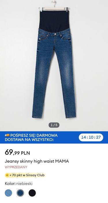 Jeansy ciążowe Sinsay