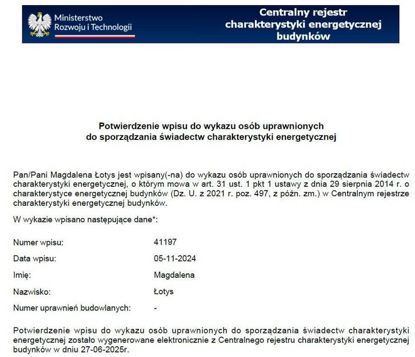 Audyty i świadectwa energetyczne - Czyste Powietrze - Moje ciepło