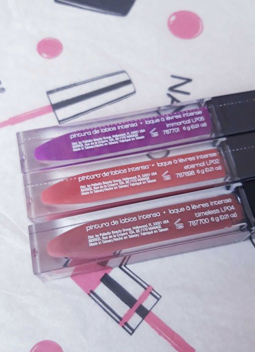 3 x błyszczyki Palladio 4Ever+Ever Intense Lip Paint