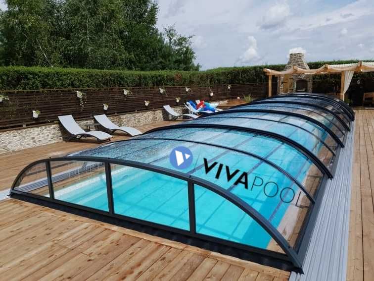 Zadaszenie basenowe średnie/niskie Smart 12,83x5,25x ,00 | Vivapool