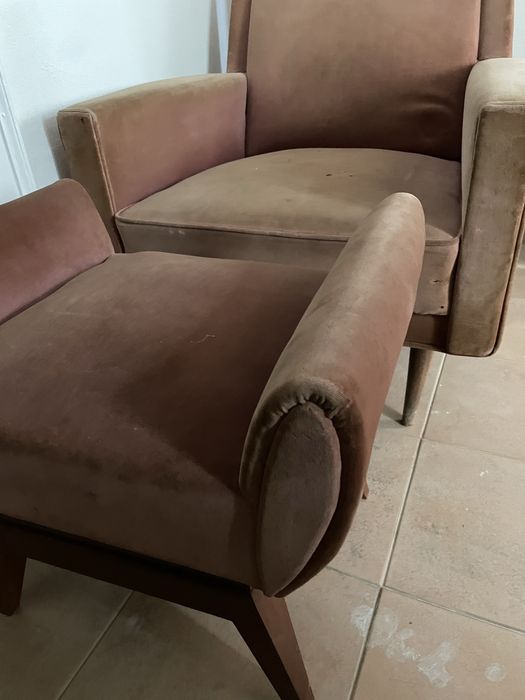 Sofa e puf anos 70
