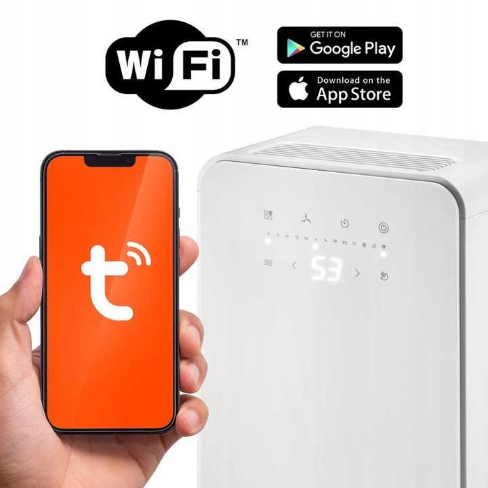 WYDAJNY Osuszacz Powietrza WIFI automatyczny pochłaniacz wilgoci 12L