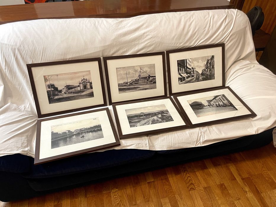 6 Quadros (todos 60€) com gravuras de Matosinhos de antigamente