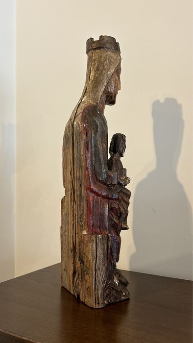 Estatueta / Escultura Policromada  Sedes Sapientiae - Arte Sacra