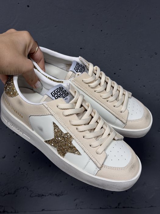 кеди кросівки жіночі ggdb golden goos голден гус білі шкіряні stardan стардан зірка