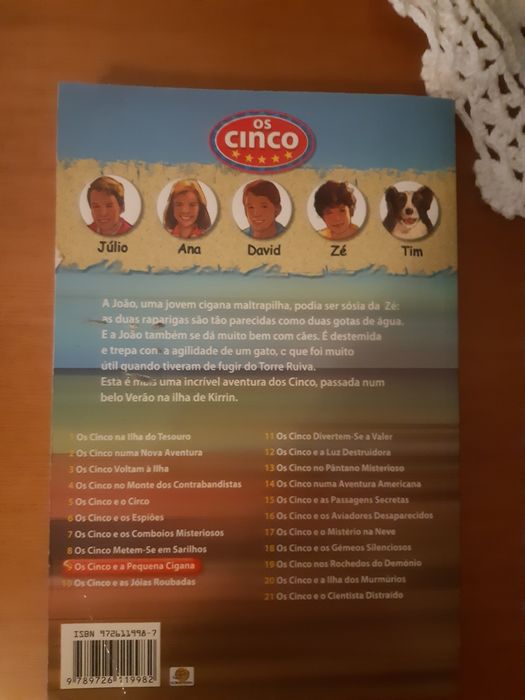 Livro "Os cinco e a pequena cigana "