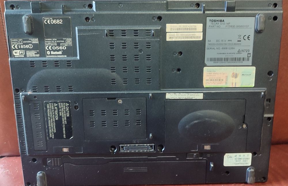 Portátil para peças