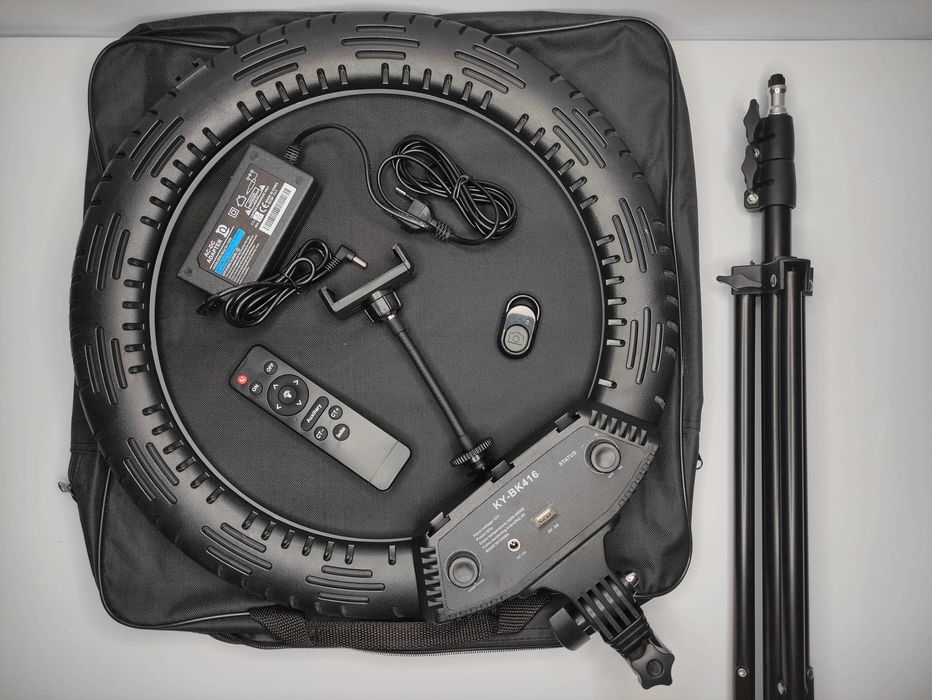 KY-BK416 Кольцевая профессиональная LED лампа 45cm/65W пульты штатив