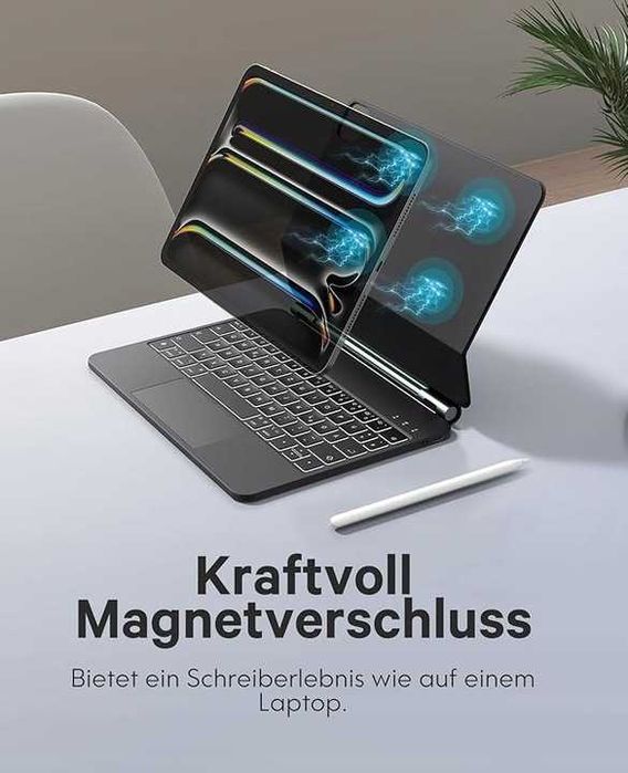 Earto Magic Keyboard do iPad Pro 11 M4 2024, 11 cali QWERTZ czarny