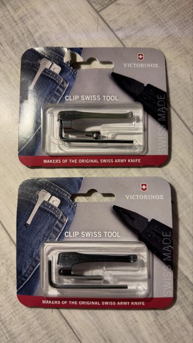 Nowy Klips Victorinox Clip Swiss Tool Srebrny / Czarny– Akcesorium EDC