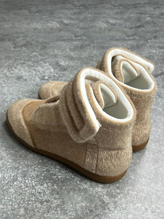 Maison margiela Future fur кеди кеды кросівки бежеві білі 43 42 41