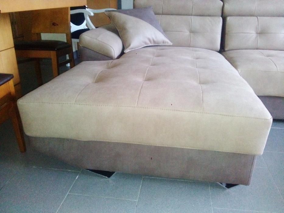 Sofá Confort c/ Chaiselong em Micro-Fibra (Art. Novo)