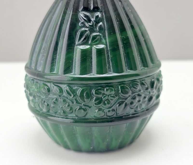 Flakon na perfumy szkło malachitowe Curt Schlevogt