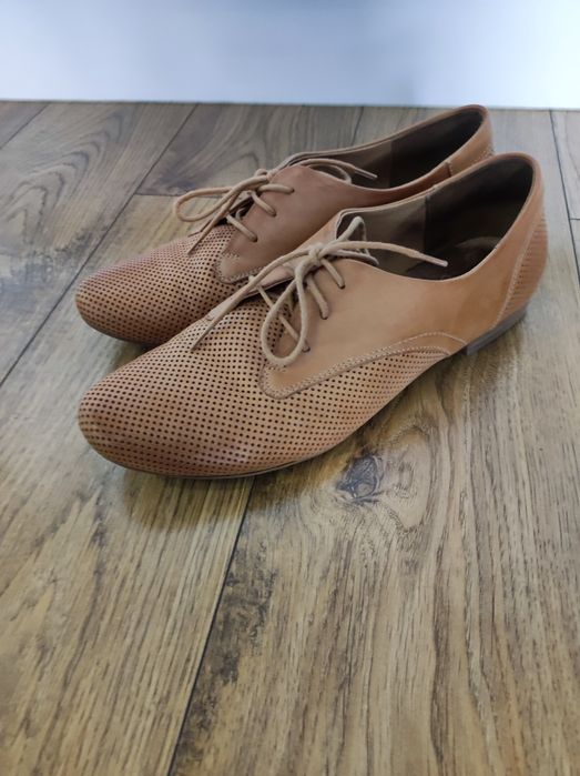 Buty Lasocki rozmiar 37/38 brązowe ażur wiązane oxfordki