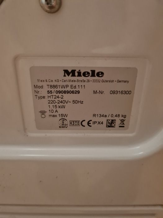 Cушильна машина Miele T 8861 WP б/у з Німеччини
