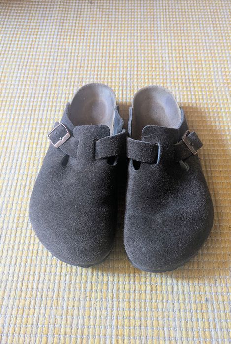 Birkenstock boston  сабо коричневі оригінальні 
Suede Leathermocha  са