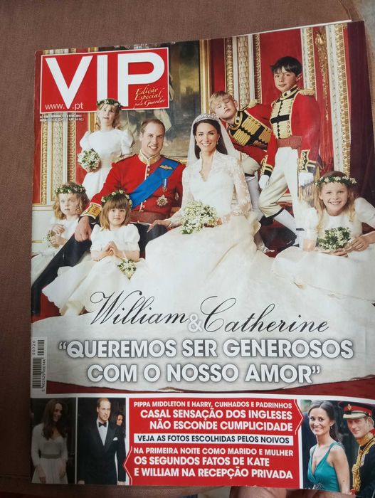 Revista VIP dedicada em grande parte ao casamento de William e Kate.