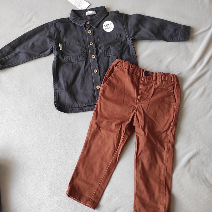 Elegancki zestaw na jesień koszula spodenki sesja