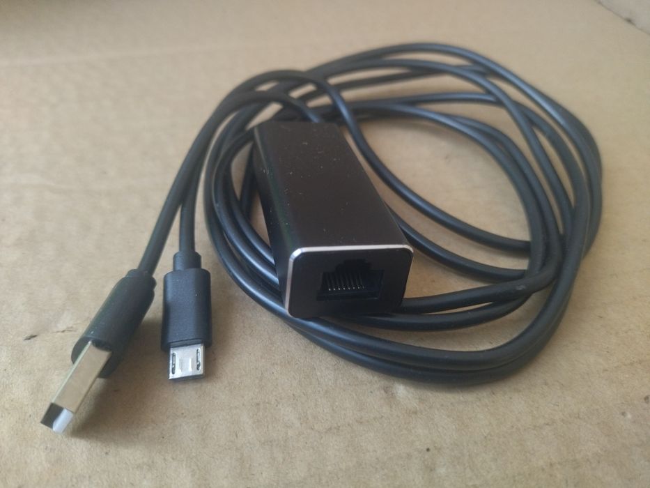 Adapter mikro USB/ ethernet RJ45 1m. (V12*)