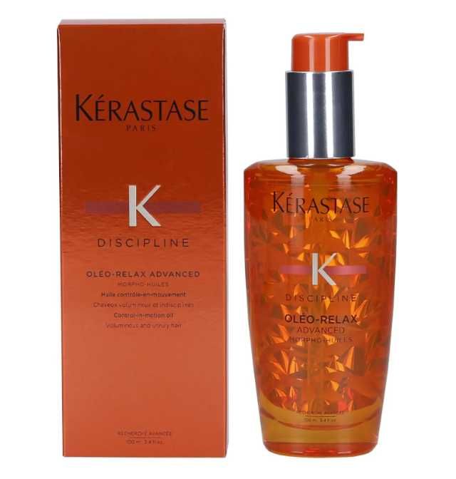 Kérastase Discipline Oléo-Relax Olejek do Włosów Puszących się Niesfornych Nawilżający Wygładzający Termoochrona Blask Serum Odbudowa Włókna 100ml