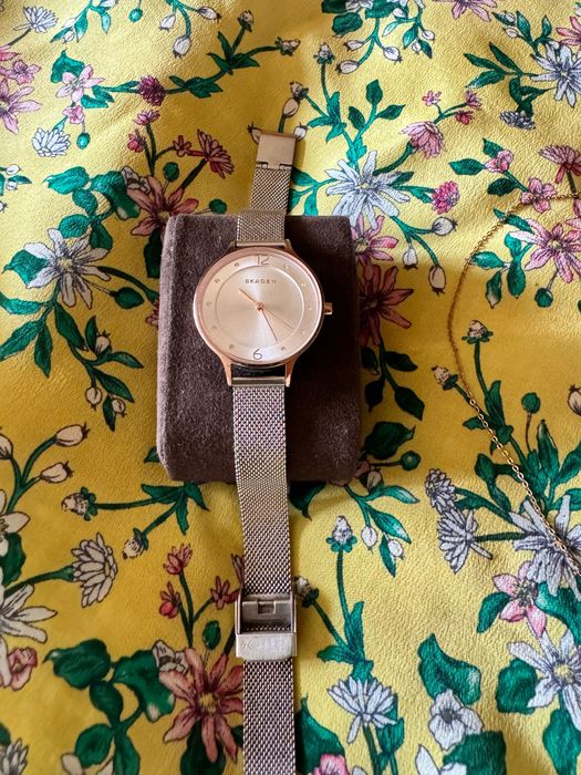 Годинник Skagen та красива біжутерія в комплекті у подарунок